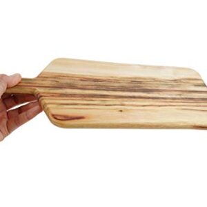 BOUMBI Fragrant Camphor Laurel Wood Cutting Board with Handle(15.7x6.3x0.55 inches paddle)