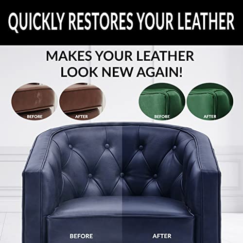 MALVIANI Leather Repair Color Restorer - Red Burgundy - Restore Furniture, Couch, Purse, Car Seats & Sofa - 1 oz.