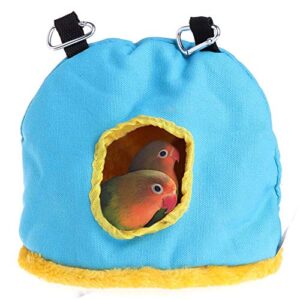 winter warm bird hut nest house bed hammock toy for parakeet grey amazon eclectus medium large parrot cage perch stand