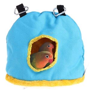 Winter Warm Bird Hut Nest House Bed Hammock Toy for Parakeet Grey Amazon Eclectus Medium Large Parrot Cage Perch Stand