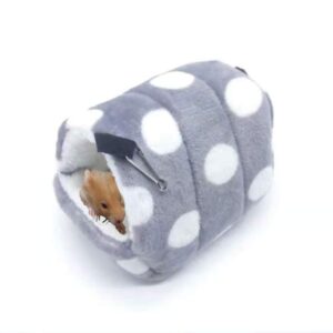 Oncpcare Winter Warm Small Animals Bed Playing Soft Hamster Bed Sleeping Cute Hamster Hammock Birds House Hanging Resting for Gerbil Young Guinea Pig Degu Drawl Hedgehog