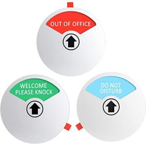 office door signs, out of office sign, welcome please knock sign, do not disturb sign, office privacy sign that lets others know whether you're available or not (4inch,silver)
