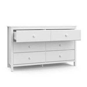 STORKCRAFT ALPINE 6 DRAWER DRESSER - WHITE