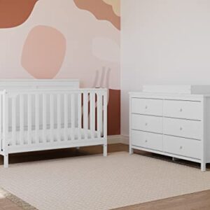 STORKCRAFT ALPINE 6 DRAWER DRESSER - WHITE