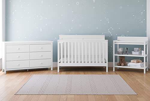 STORKCRAFT ALPINE 6 DRAWER DRESSER - WHITE