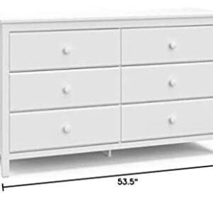 STORKCRAFT ALPINE 6 DRAWER DRESSER - WHITE