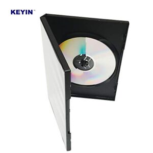 KEYIN Standard Black Single DVD Case - 10 Pack