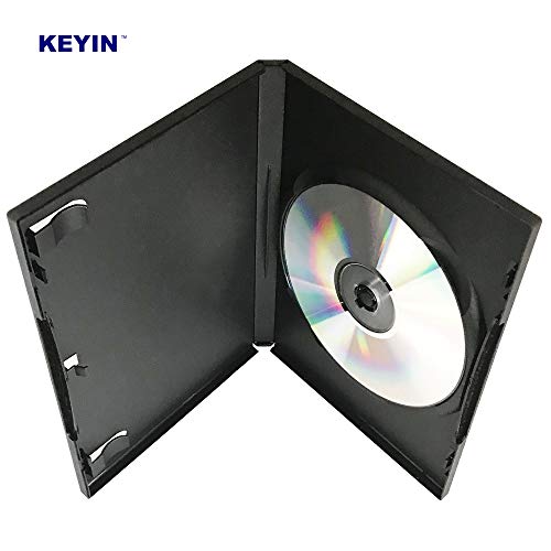 KEYIN Standard Black Single DVD Case - 10 Pack