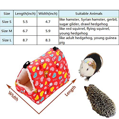 Oncpcare Winter Warm Small Animals Bed Playing Soft Hedgehog Bed Sleeping Cute Hamster Hammock Birds House Hanging Resting for Gerbil Young Guinea Pig Degu Drawl Hedgehog