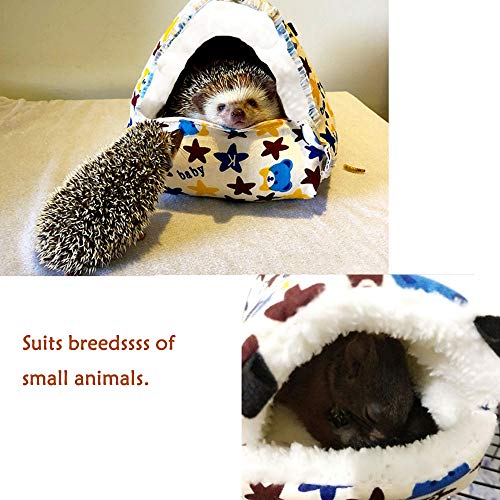 Oncpcare Winter Warm Small Animals Bed Playing Soft Hedgehog Bed Sleeping Cute Hamster Hammock Birds House Hanging Resting for Gerbil Young Guinea Pig Degu Drawl Hedgehog