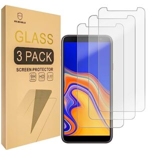 mr.shield [3-pack] designed for samsung galaxy j4 plus/galaxy j4+ [tempered glass] screen protector [japan glass with 9h hardness] with lifetime replacement