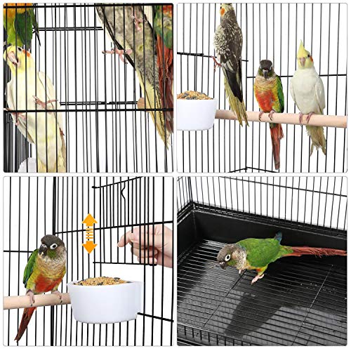 Yaheetech Open Top Rolling Parrot Bird Cage for Cockatiel Sun Parakeet Green Cheek Conure Mid-Sized Parrot Cage with Detachable Stand