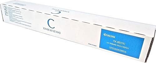 Kyocera 1T02NDCUS0 Model TK-8517C Cyan Toner Cartridge For use with Kyocera/Copystar CS-5052ci, CS-6052ci, TASKalfa 5052ci and 6052ci Color Multifunctional Printers