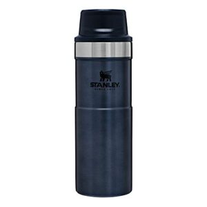 stanley classic trigger action travel mug 16 oz –leak proof + packable hot & cold thermos – double wall vacuum insulated tumbler for coffee, tea & drinks – bpa free stainless-steel travel cup, 473 ml.