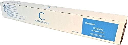 Kyocera 1T02L7CUS0 Model TK-8347C Cyan Toner Cartridge For use with Kyocera/Copystar CS-2552ci, CS-2553ci, TASKalfa 2552ci and 2553ci Color Multifunction Printers