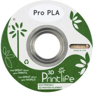 3D Printlife Pro PLA 1.75mm Clear, 1KG of Premium Impact Modified PLA 3D Printer Filament, Dimensional Accuracy < +/- 0.05 mm