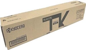 kyocera 1t02p30us0 model tk-8117k black toner kit for use with kyocera ecosys m8124cidn and m8130cidn color multifunctional printers, up to 12000 pages yield at 5% average coverage