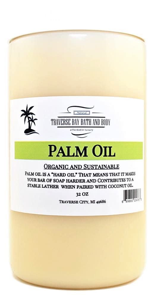 Traverse Bay Bath and Body Palm oil, Soap making supplies. Organic, Sustainable, Kosher, 32 fl oz. DIY projects.