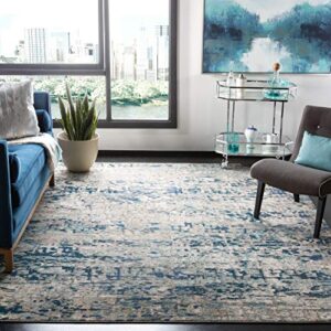 safavieh madison collection area rug - 9' x 12', grey & blue, modern abstract design, non-shedding & easy care, ideal for high traffic areas in living room, bedroom (mad460k)