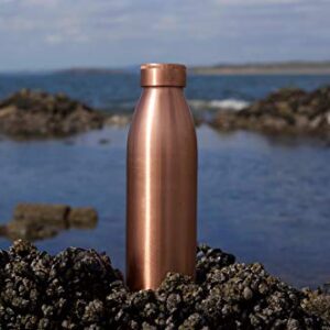 Copper Water Bottle - Kosdeg - 24oz - A Handcrafted Leak Proof Ayurvedic Pure Copper Vessel For Drinking- Drink More Water, Lower Your Sugar Intake and Enjoy The Health Benefits Immediately…