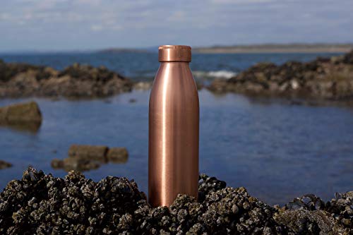 Copper Water Bottle - Kosdeg - 24oz - A Handcrafted Leak Proof Ayurvedic Pure Copper Vessel For Drinking- Drink More Water, Lower Your Sugar Intake and Enjoy The Health Benefits Immediately…