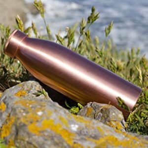 Copper Water Bottle - Kosdeg - 24oz - A Handcrafted Leak Proof Ayurvedic Pure Copper Vessel For Drinking- Drink More Water, Lower Your Sugar Intake and Enjoy The Health Benefits Immediately…