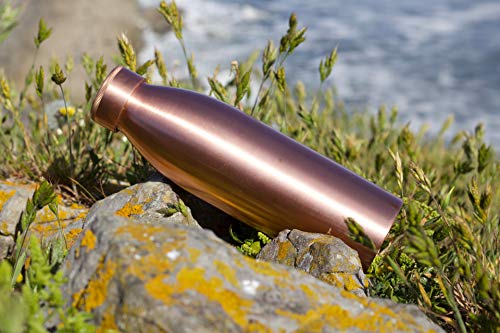 Copper Water Bottle - Kosdeg - 24oz - A Handcrafted Leak Proof Ayurvedic Pure Copper Vessel For Drinking- Drink More Water, Lower Your Sugar Intake and Enjoy The Health Benefits Immediately…