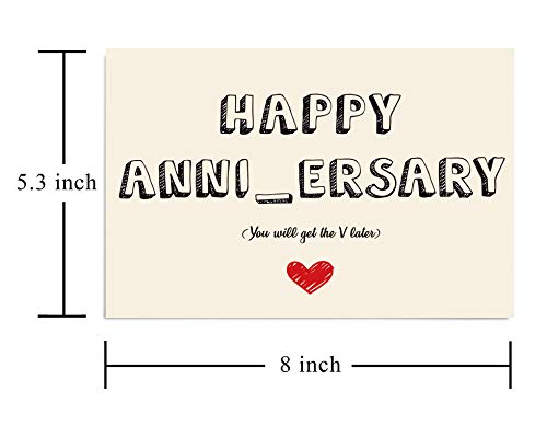 Naughty Anniversary Card, Funny Wedding Anniversary Card for Him Boyfriend Husband…