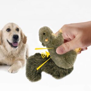 ALL FOR PAWS Interactive Dog Squirrel Plush Toys, Stuffed Animal Squeaky Toy for Dogs Enrichment Toys, Large