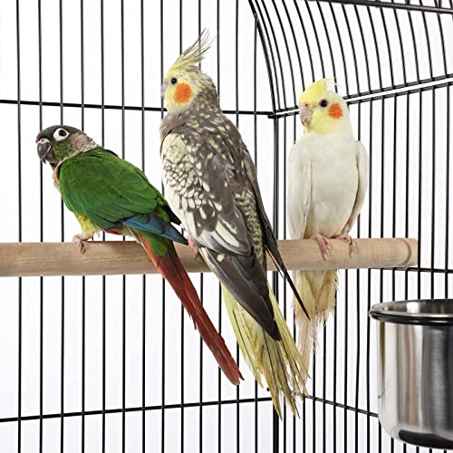 Topeakmart 55'' Triple Roof Top Large Medium Parrot Bird Cage for Cockatiel Conure Green Cheek Parakeet Caique with Removable Stand