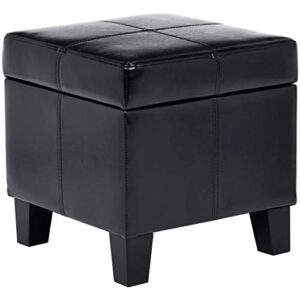 FIRST HILL FHW Living Storage Ottoman, Small, Black