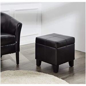 FIRST HILL FHW Living Storage Ottoman, Small, Black