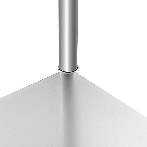 ROCKPOINT Stainless Steel Table for Prep & Work 30x24 Inches, NSF Metal Commercial Kitchen Table with Adjustable Under Shelf and Table Foot for Restaurant, Home and Hotel