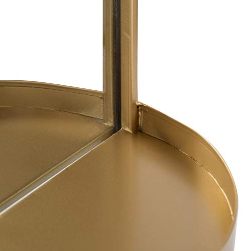 Kate and Laurel Estero Modern Metal Wall Mirror With Shelf, Gold