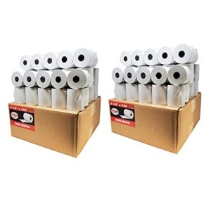 (100 rolls) 3 1/8 x 230 thermal paper receipt rolls (55 gsm premium quality german paper) fits all pos cash registers bpa free - buyregisterrolls
