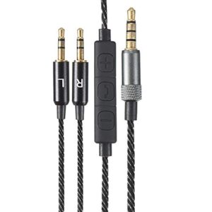 tobysome replacement cable cord for sol republic master tracks hd/tracks hd2/sol republic v8/sol republic v10/sol republic 12/sol republic x3 (remote volume & microphone cable -black)