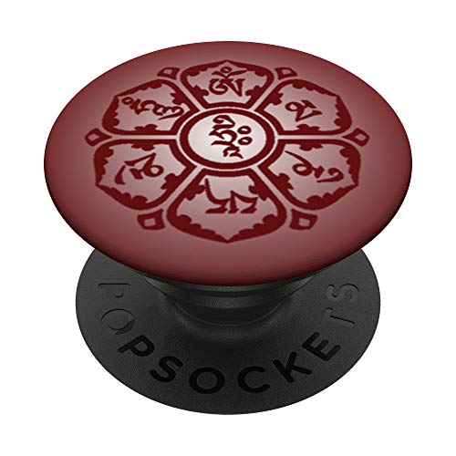 Avalokitesvara Om Mani Padme Hum Hri Tibetan Sanskrit Mantra PopSockets PopGrip: Swappable Grip for Phones & Tablets