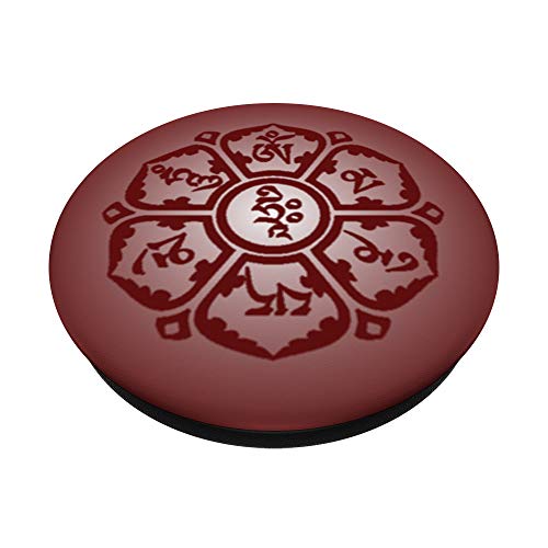 Avalokitesvara Om Mani Padme Hum Hri Tibetan Sanskrit Mantra PopSockets PopGrip: Swappable Grip for Phones & Tablets