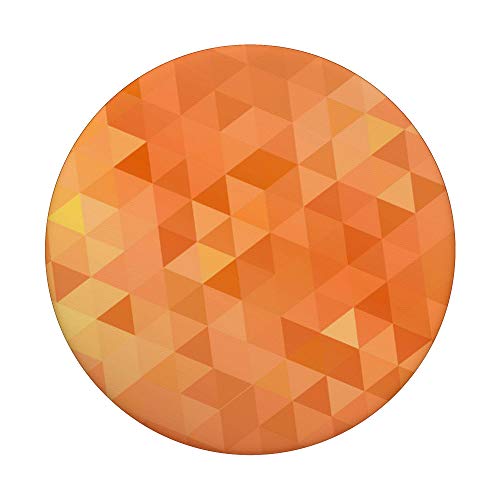 Orange Rhombus Square Pattern Pop socket men women girls boy