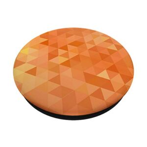 Orange Rhombus Square Pattern Pop socket men women girls boy