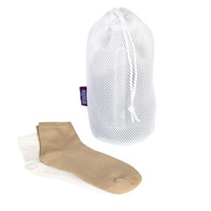 woolite sanitized sock saver wash bag | prevents fading | stretching | snags | rust free | laundry accessories | clips anywhere | white