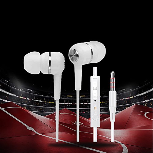 Baost Super Base Speaker Hand-Free in-Ear Headphones with Mic Microphone Earphone Noise Cancelling Earbuds Wired Earphone for Android Mp3 Players Laptop 3.5mm Audio Black
