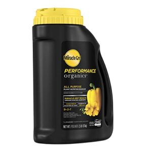 Miracle-Gro Performance Organics All Purpose Plant Nutrition Granules - 2.5 lb., Organic, All-Purpose Plant Food for Vegetables, Flowers and Herbs, Feeds up to 240 sq. ft.