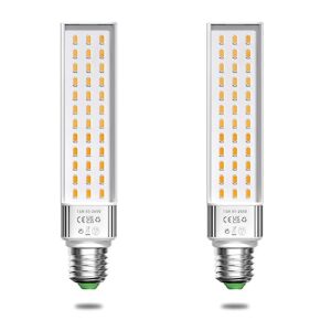 Aluxcia E26 Aquarium Light Bulb Warm White 3000K,2-Pack(Remove/Bypass The Ballast)