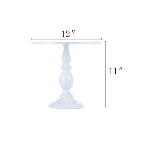 Hotity 12 Inch Cake Stand Round Cupcake Stands Metal Dessert Display Cake Stands, White