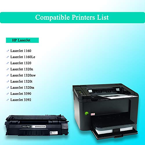 HIINK Compatible Toner Cartridge Replacement for HP 49A Toner Q5949A use with Laserjet 1160 1160Le 1320 1320n 1320nw 1320t 1320tn 3390 3392 Printers (2-Pack)