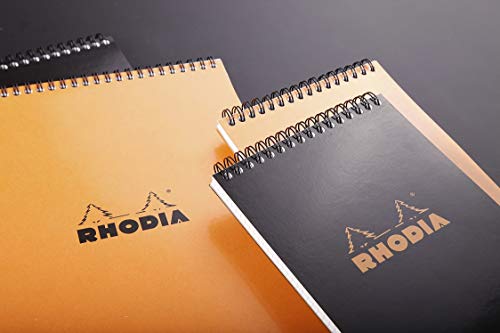 Rhodia Wirebound Pad - A4 (8.25 x 11.75 inches) - Grid, Orange, Pack of 3