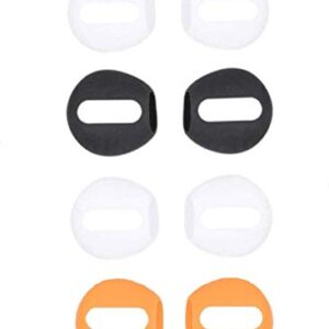 Ear Cover Ear Tips for Airpods, BLUEWALL Ultra Thin Fit in Charging Case Earbud Covers for Airpods, 4 Pairs, Black/White/Clear/Orange