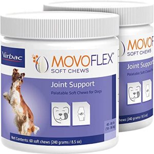 movoflex joint support soft chews for dogs medium 120count, brown