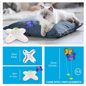 ALL FOR PAWS Cat Toys Interactive Butterfly Flutter Bug Cat Automatic Toy Stimulating Kitty Toys Enrichment for Indoor Cats